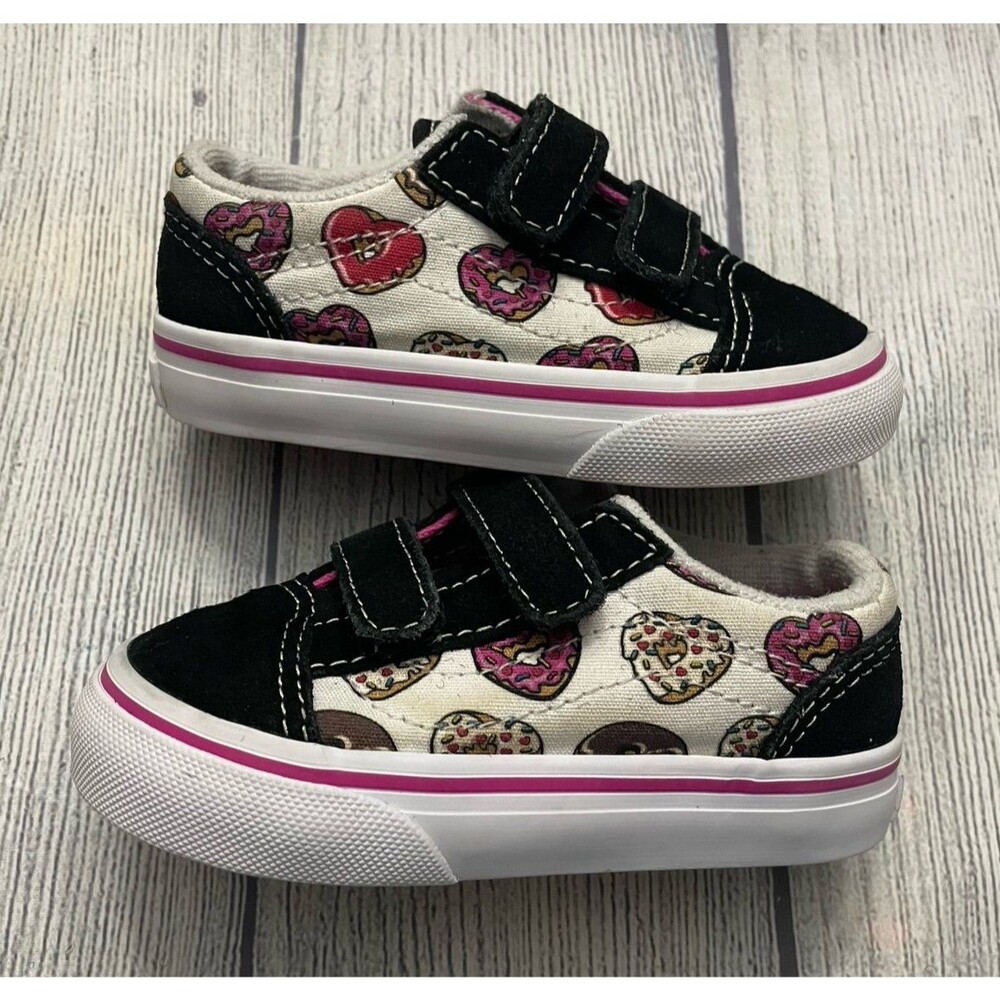 Donut Vans Off the Wall Little Girl Toddler Shoes, Size 6